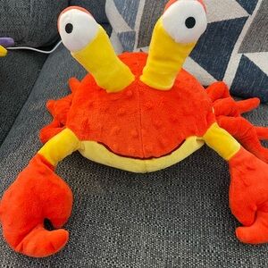 Plush Crab Toy - Orange and Yellow